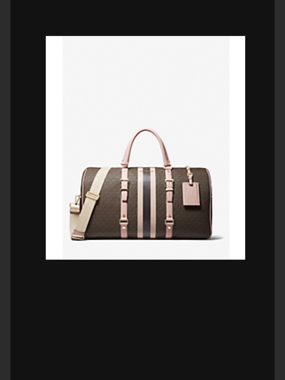 Michael Kors Bedford Travel Extra-Large Logo Stripe Weekender Bag